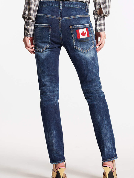 DSQUARED2 Modré dámske slim fit džínsy DSQUARED2 Cool Girl