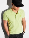 Ombre Clothing Svetlozelená pánska základná polokošeľa Ombre Oblečenie
