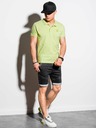 Ombre Clothing Svetlozelená pánska základná polokošeľa Ombre Oblečenie