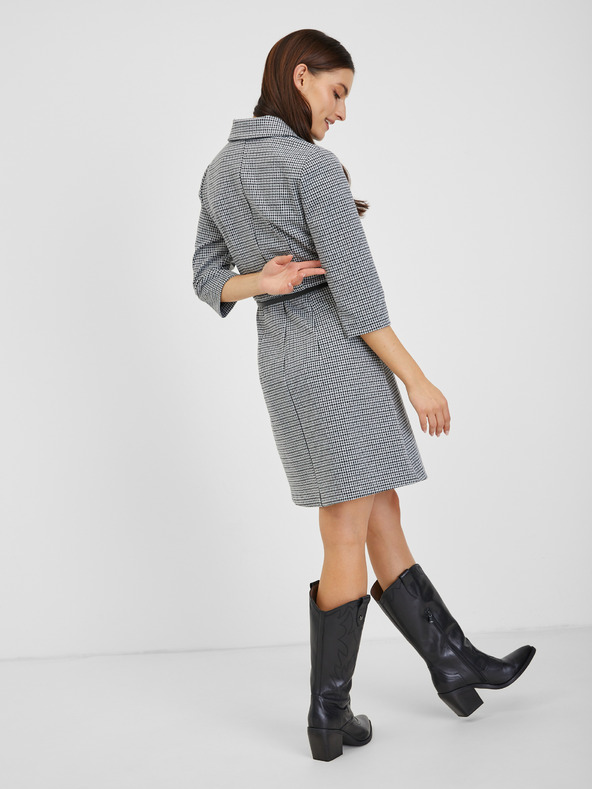 Orsay Bielo-čierne dámske vzorované šaty ORSAY