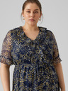 Vero Moda Curve Tmavomodré dámske vzorované šaty by VERO MODA CURVE Dora
