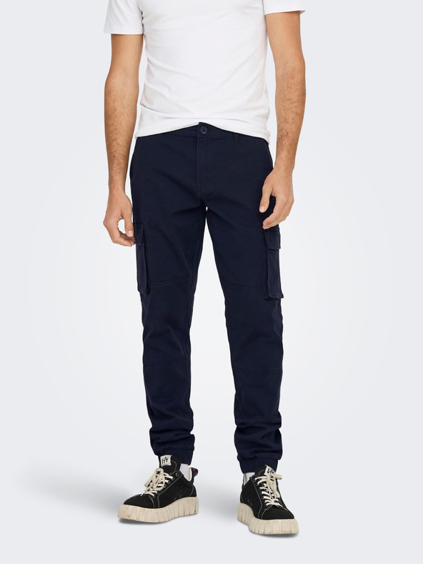 ONLY & SONS Tmavomodré nohavice s vreckami ONLY & SONS Cam