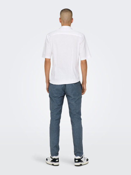ONLY & SONS Modré pánske chino nohavice s plátnom ONLY & SONS Mark