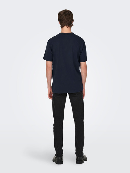 ONLY & SONS Tmavomodrá pánska košeľa ONLY & SONS Oren