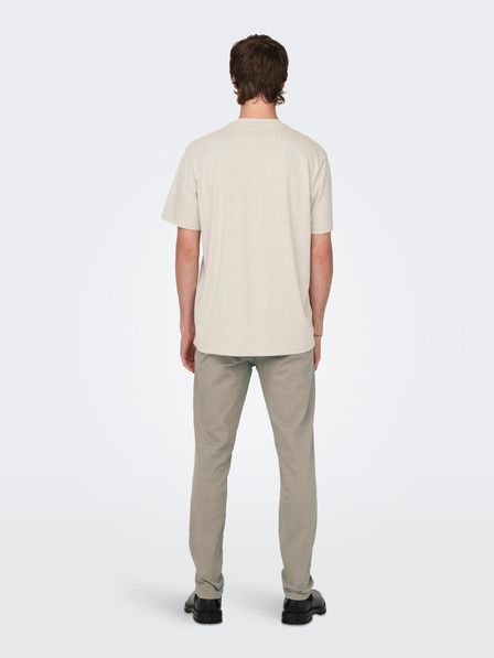 ONLY & SONS Béžová pánska košeľa ONLY & SONS Oren