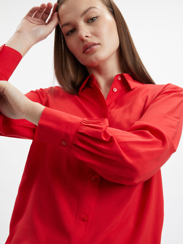 Orsay Tmavoružová dámska blúzka ORSAY