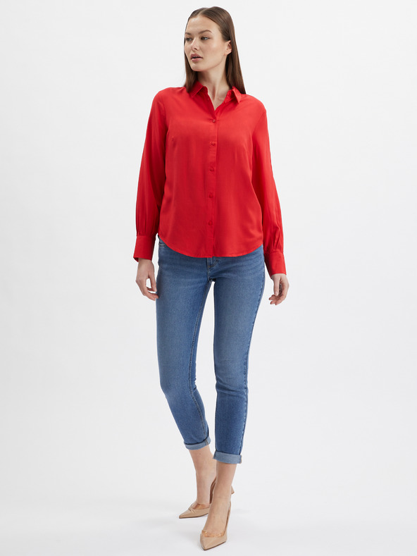 Orsay Tmavoružová dámska blúzka ORSAY