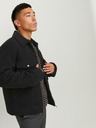 Jack & Jones Čierna pánska bunda zo zmesi vlny Jack & Jones Baxter