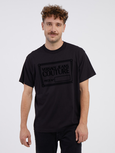 Versace Jeans Couture Čierne pánske tričko Versace Jeans Couture