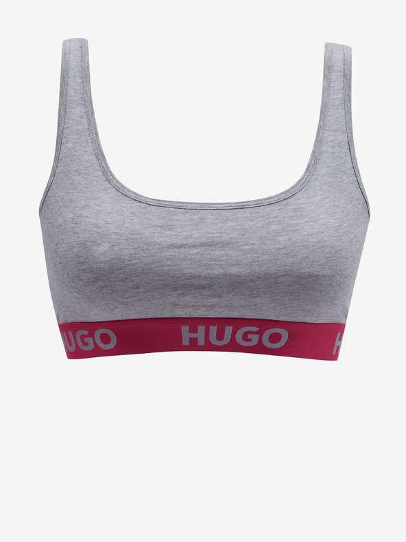 HUGO Šedá dámska žltá podprsenka HUGO