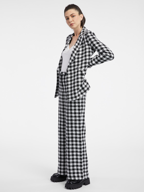 Orsay Bielo-čierne dámske kockované sako ORSAY