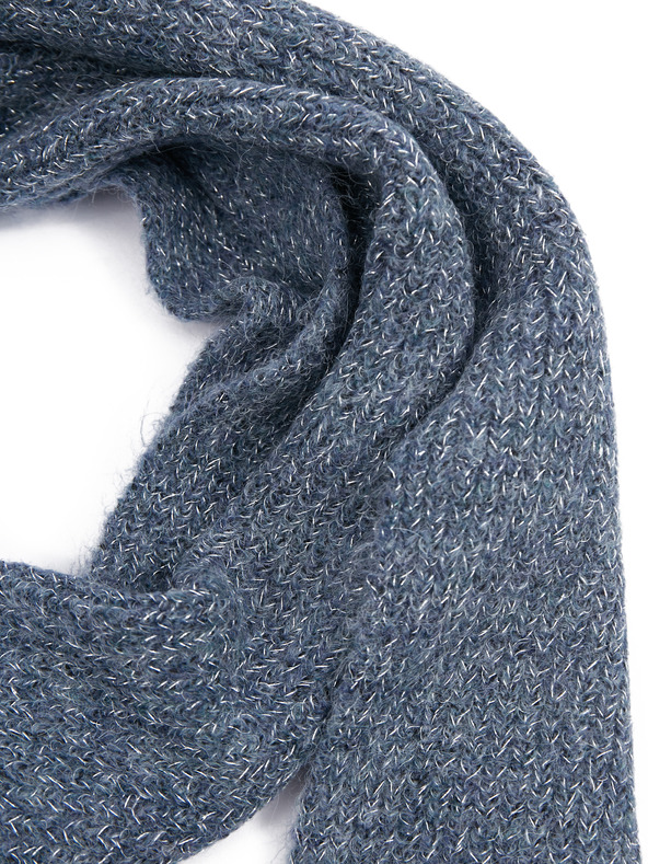 Orsay Šedo-modrý dámsky šál s prímesou vlny ORSAY