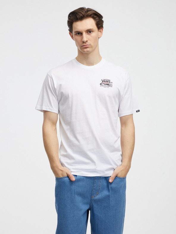Vans Biele pánske tričko VANS Positive Attitude