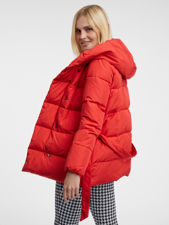 Orsay Červená dámska páperová bunda ORSAY