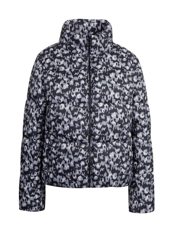 Orsay Šedo-čierna dámska vzorovaná prešívaná bunda ORSAY