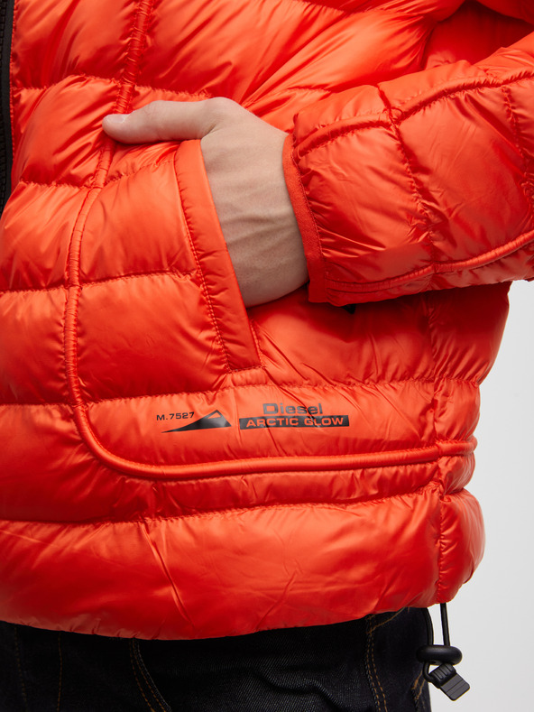 Diesel Diesel Červená pánska prešívaná zimná bunda