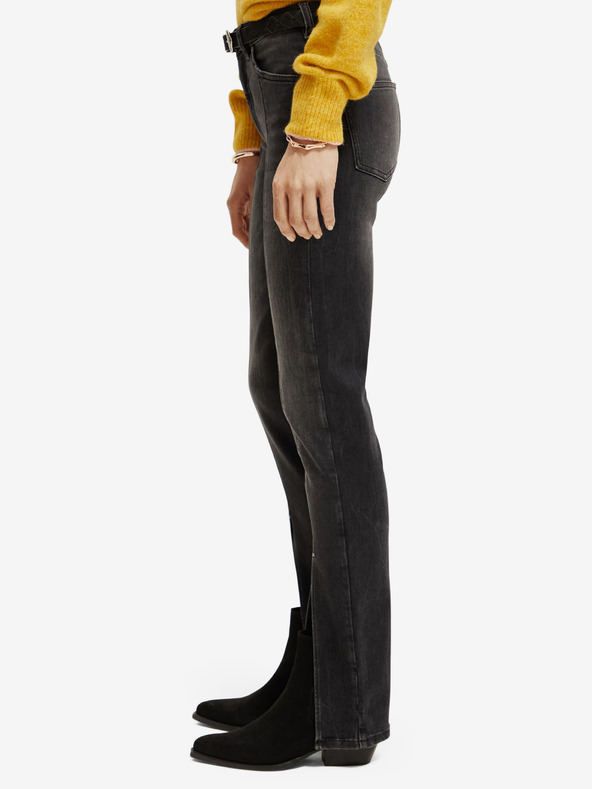 Scotch & Soda Čierne dámske džínsy s výstrihom Scotch & Soda