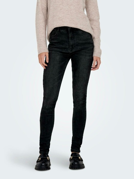 ONLY Čierne dámske džínsy skinny fit ONLY Luna