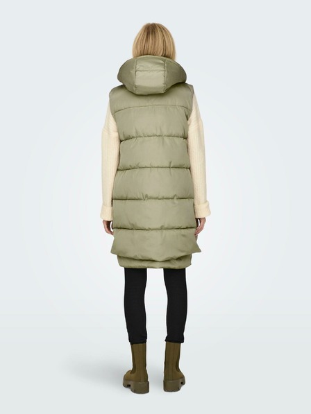 ONLY Khaki Dámska prešívaná vesta ONLY New Nora