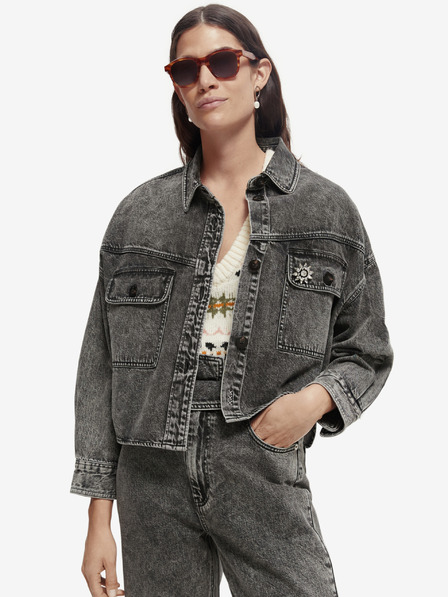 Scotch & Soda Čierna dámska džínsová bunda Scotch & Soda