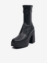 Steve Madden Čierne dámske členkové topánky na nízkom podpätku Steve Madden Phoenix