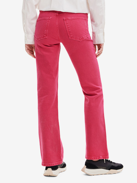 Desigual Ružové Desigual dámske džínsy Oslo bootcut