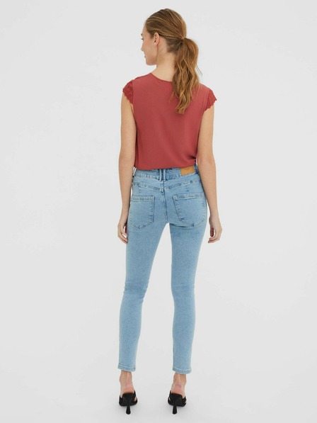 Vero Moda Svetlomodré skinny fit džínsy s roztrhaným efektom VERO MODA Sophia