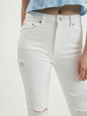 TALLY WEiJL Biele slim fit džínsy s roztrhaným efektom TALLY WEiJL