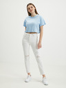 TALLY WEiJL Biele slim fit džínsy s roztrhaným efektom TALLY WEiJL