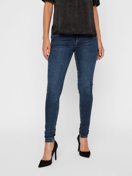 Vero Moda Modré slim fit džínsy VERO MODA Lux