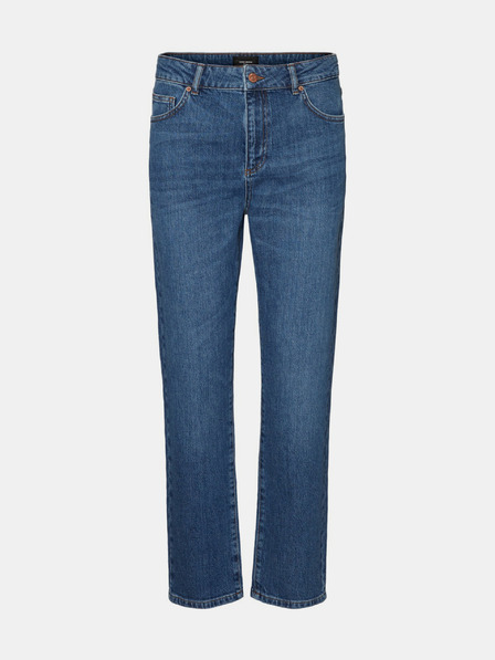 Vero Moda Modré rovné džínsy VERO MODA Carla