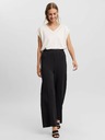 Vero Moda Čierne široké nohavice VERO MODA Silky