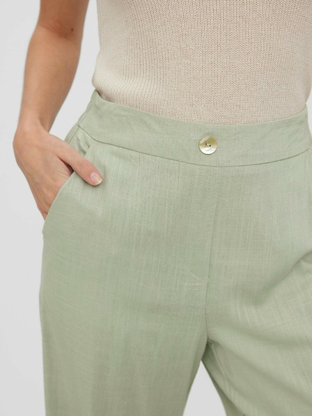 Vero Moda Svetlozelené voľné nohavice VERO MODA Josie