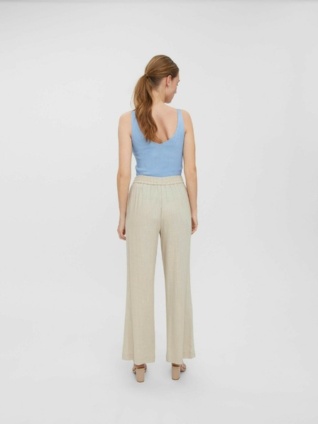 Vero Moda Béžové voľné nohavice VERO MODA Josie