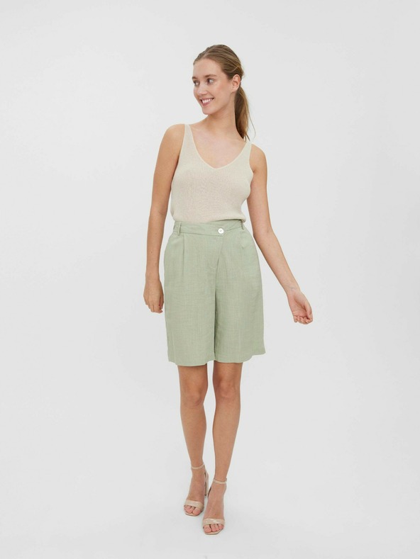 Vero Moda Svetlozelené šortky VERO MODA Josie