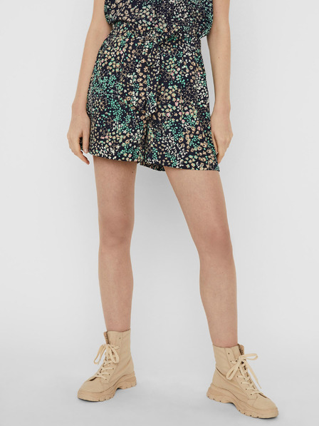 Vero Moda Tmavomodré kvetinové šortky VERO MODA Hannah