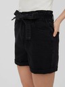 Vero Moda Čierne džínsové šortky so zaväzovaním VERO MODA Tamira