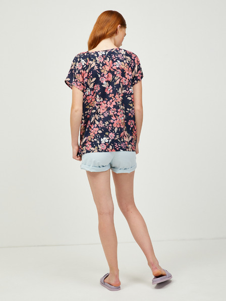 Vero Moda Ružovo-modrá kvetinová blúzka VERO MODA Gigi