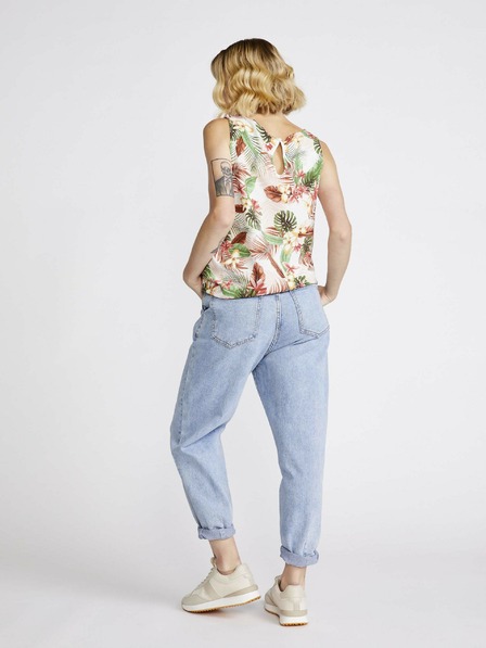 Vero Moda Krémový kvetinový top VERO MODA Easy