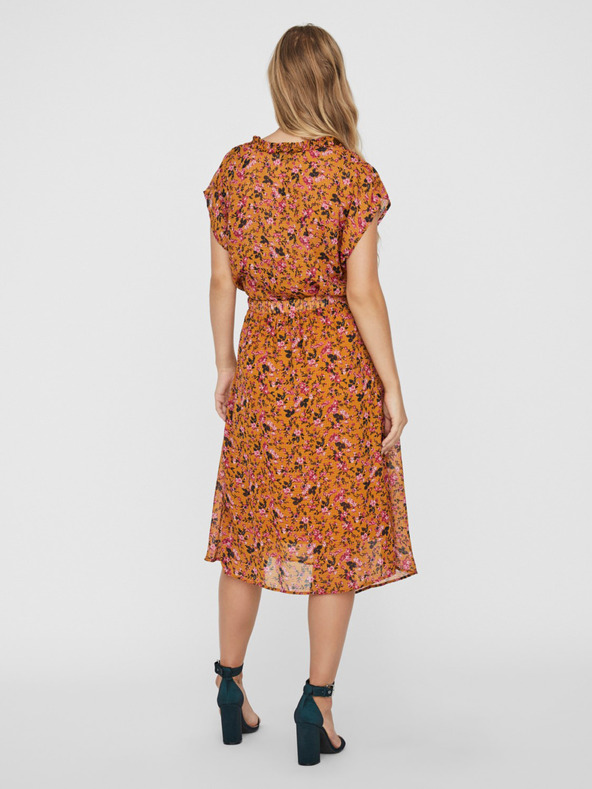 Vero Moda Horčicová kvetovaná blúzka VERO MODA Vilde
