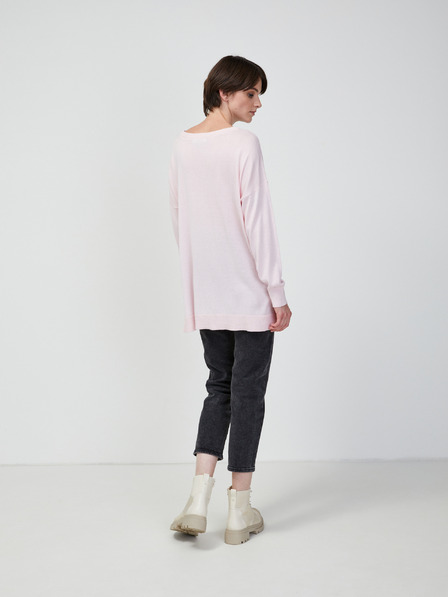 Vero Moda Ružový sveter VERO MODA Jennifer