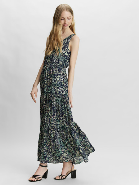 Vero Moda Tmavomodré kvetované maxi šaty VERO MODA Hannah