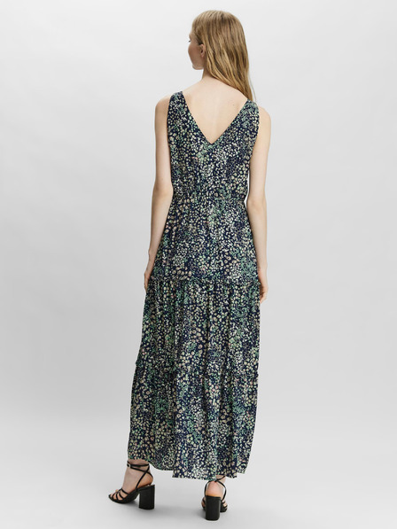 Vero Moda Tmavomodré kvetované maxi šaty VERO MODA Hannah