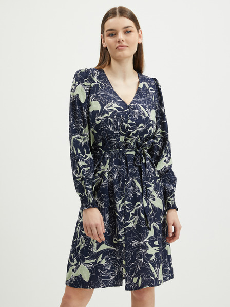 Vero Moda Tmavomodré dámske vzorované košeľové šaty VERO MODA Abbi