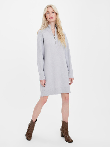 Vero Moda Svetlošedé dámske mikinové šaty VERO MODA Goldneedle
