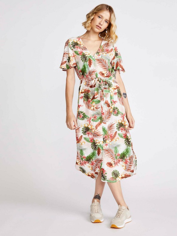 Vero Moda Krémové kvetinové šaty VERO MODA Simply