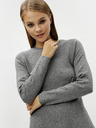 Vero Moda VERO MODA Nancy sivé pruhované svetrové šaty s dlhým rukávom