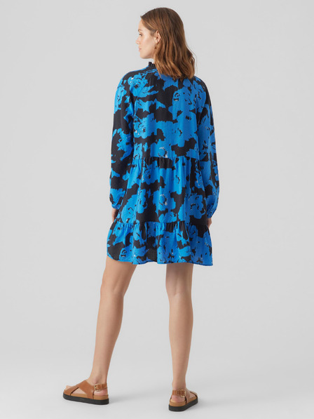 Vero Moda Čierno-modré dámske vzorované šaty VERO MODA Josie