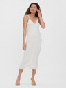 Vero Moda Krémové rebrované midi šaty VERO MODA Uzuri