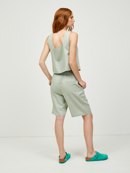 Vero Moda Svetlozelené voľné skrátené tielko VERO MODA Josie